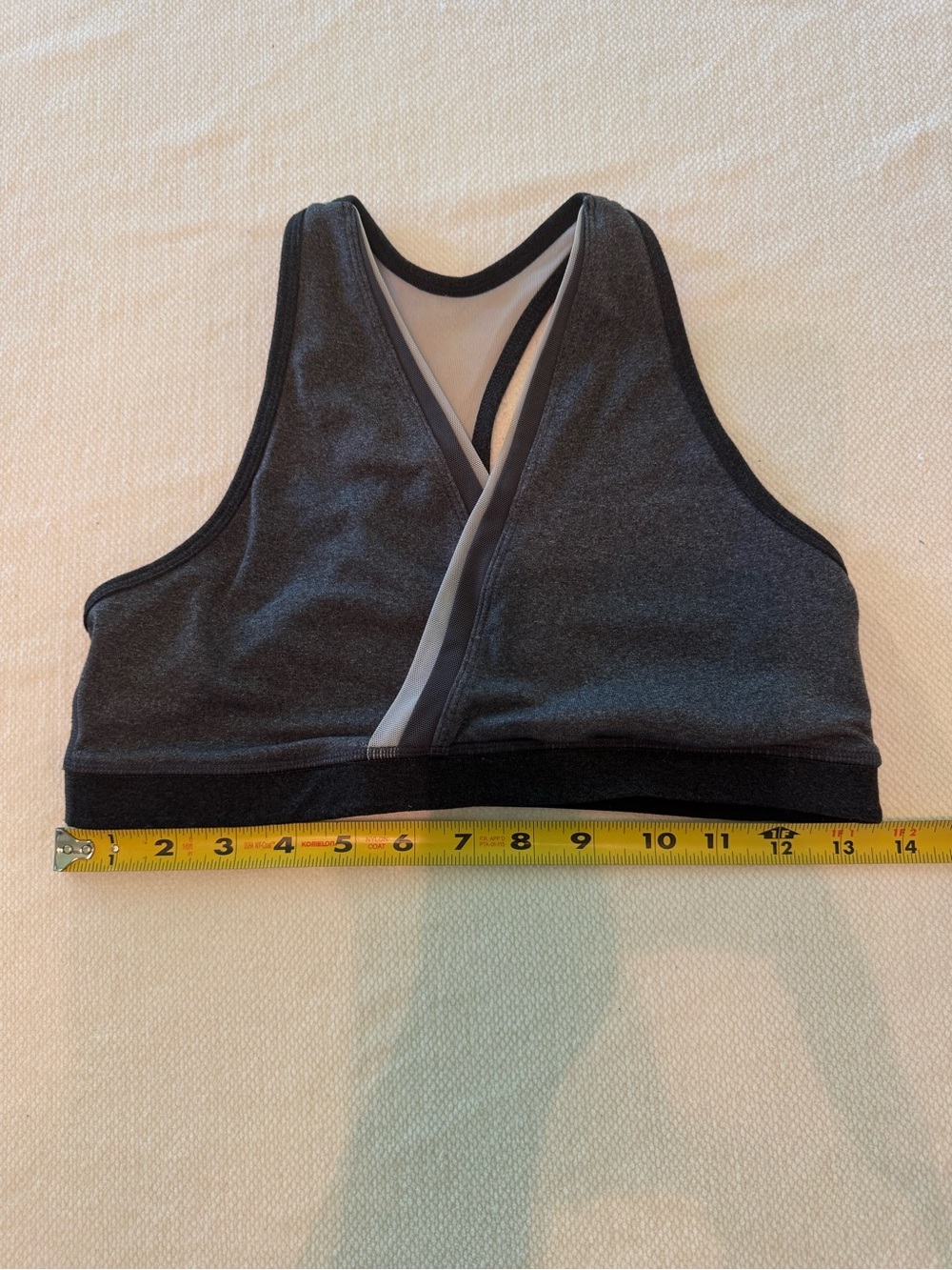 lululemon athletica Charcoal Gray Sports Bralette with Light Gray Trim